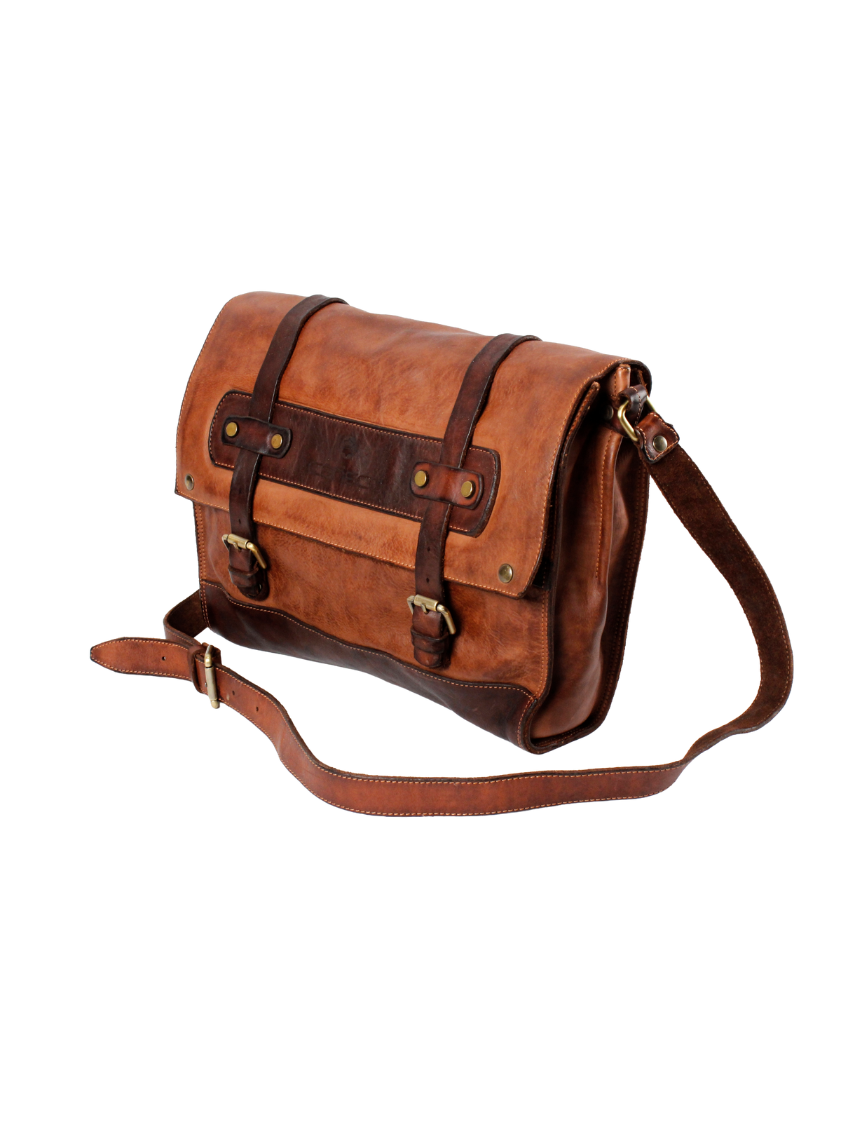 Brown business bag in vintage style