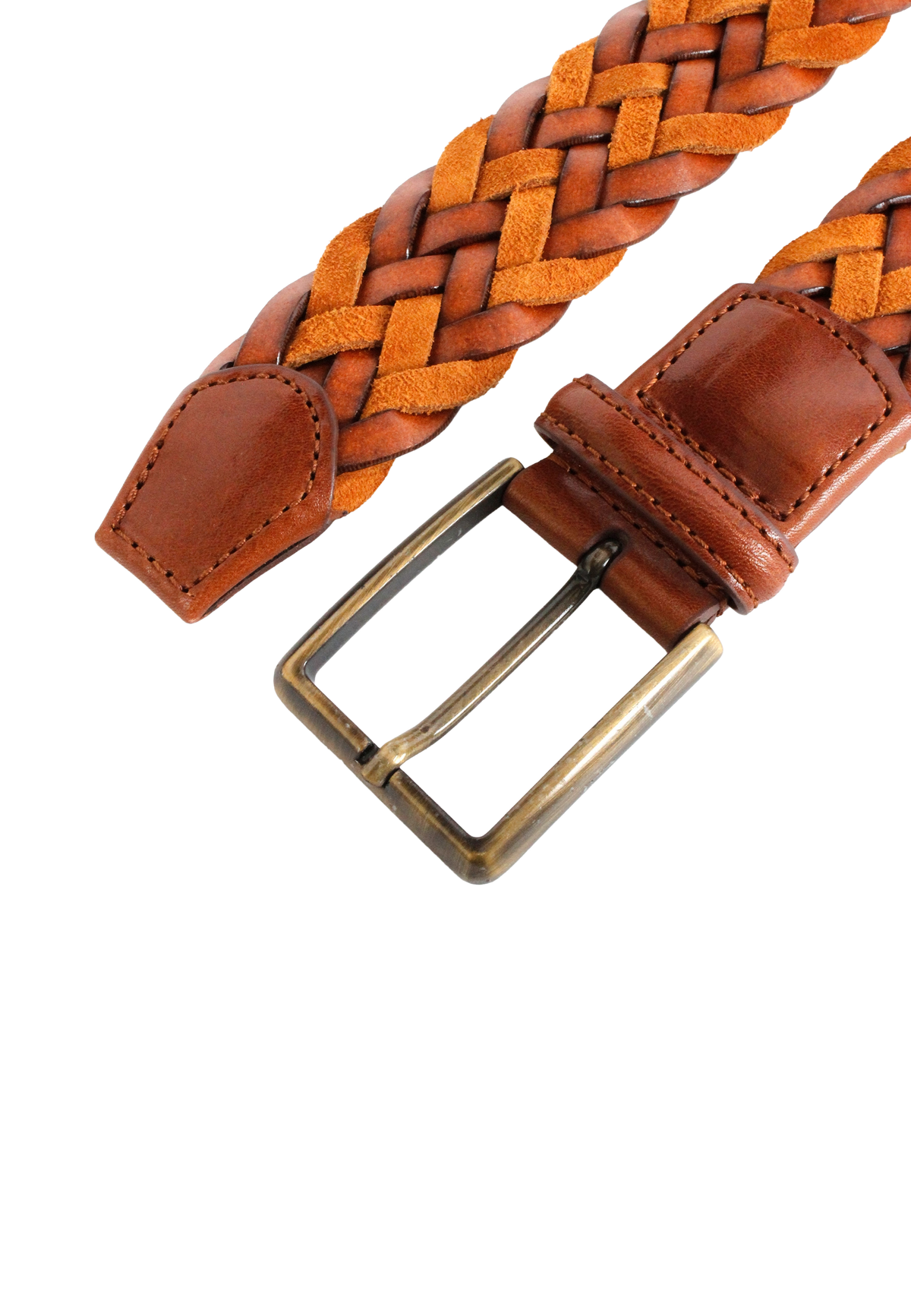 Flechtgürtel, Leder