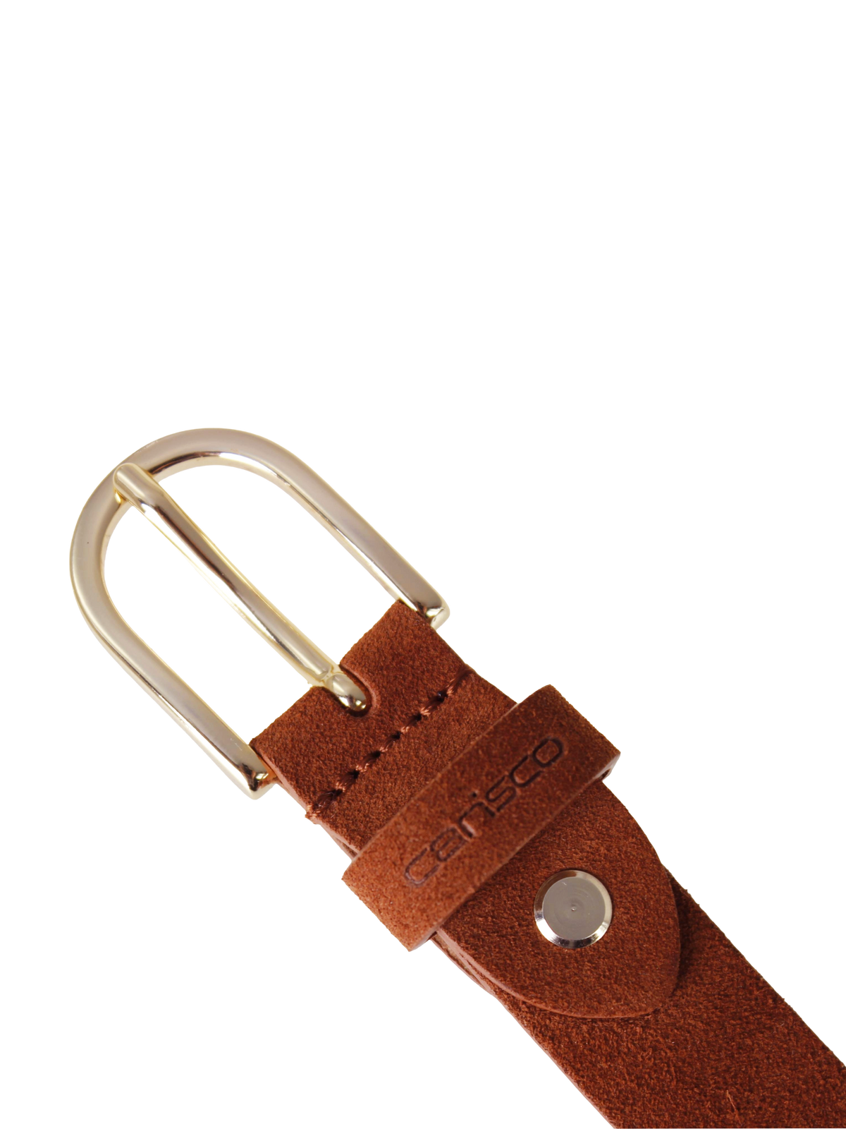 Damen Suede Gürtel Cognac