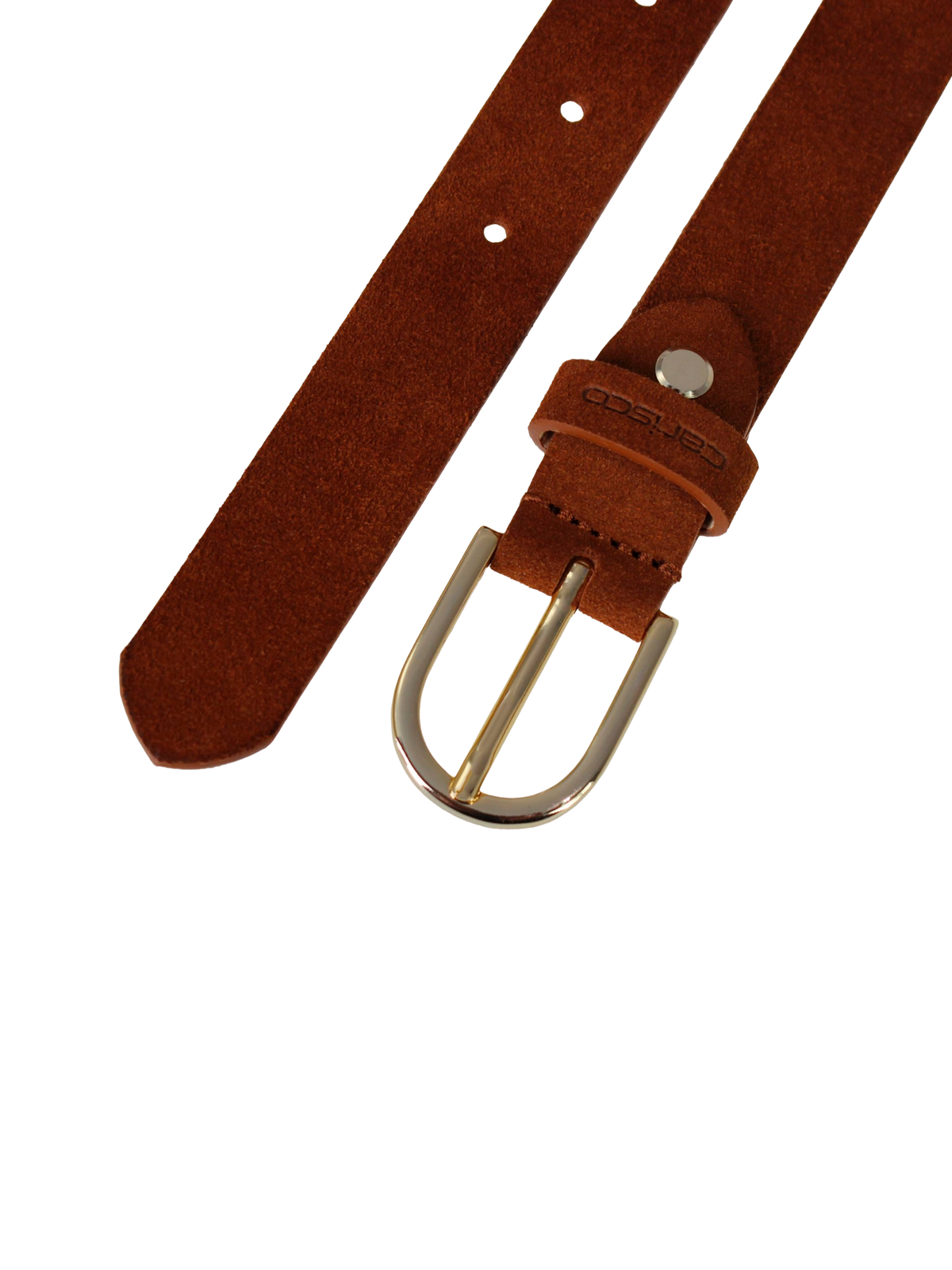 Damen Suede Gürtel Cognac
