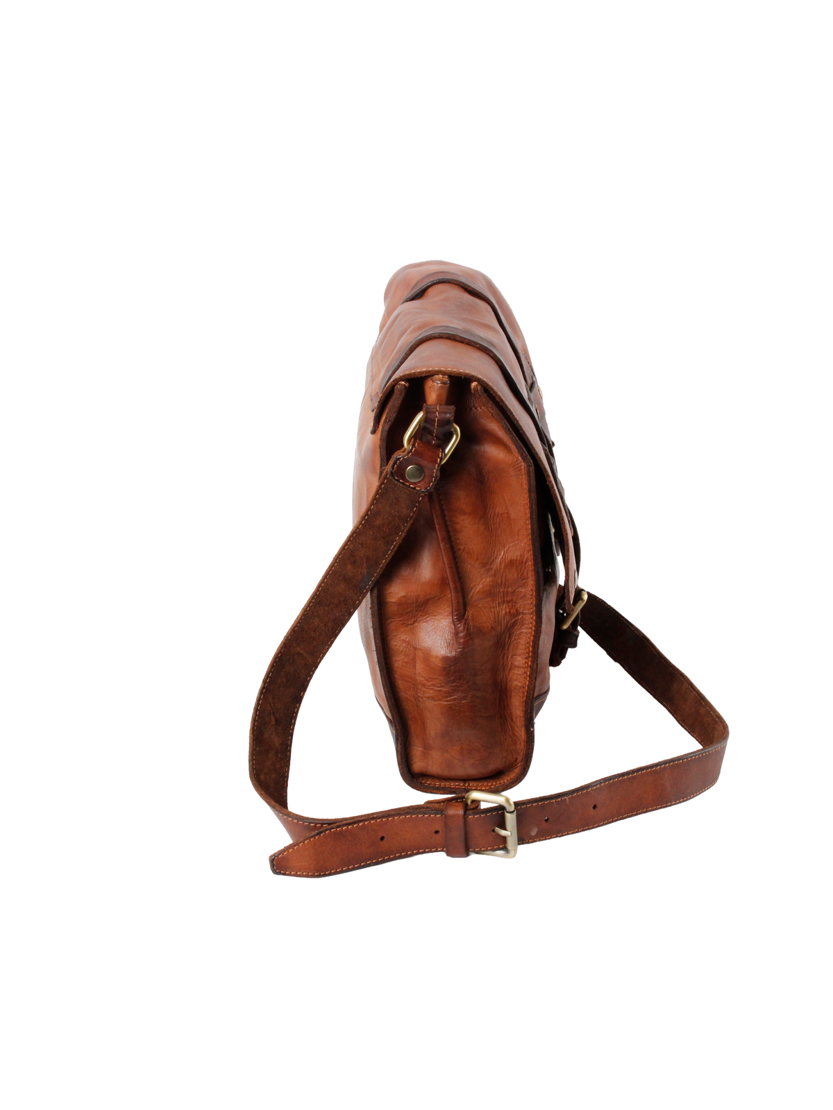 Brown business bag in vintage style
