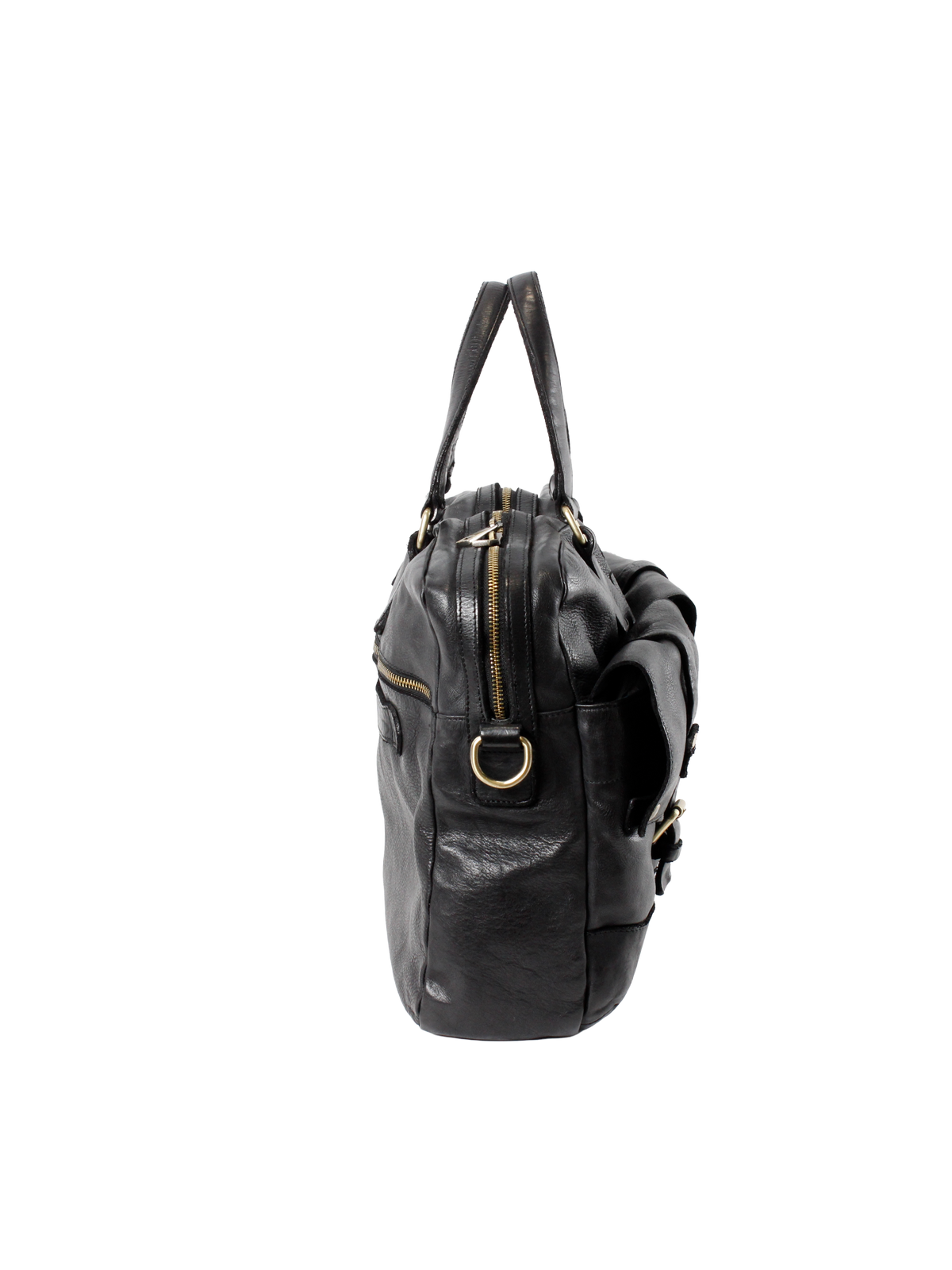Schwarze Business Tasche im Vintage-Stil