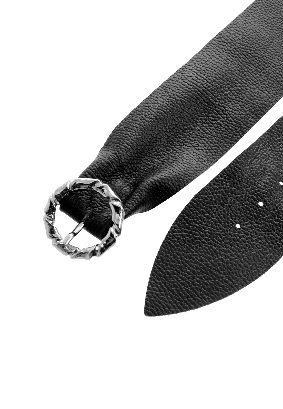 Waist belt / black / silver